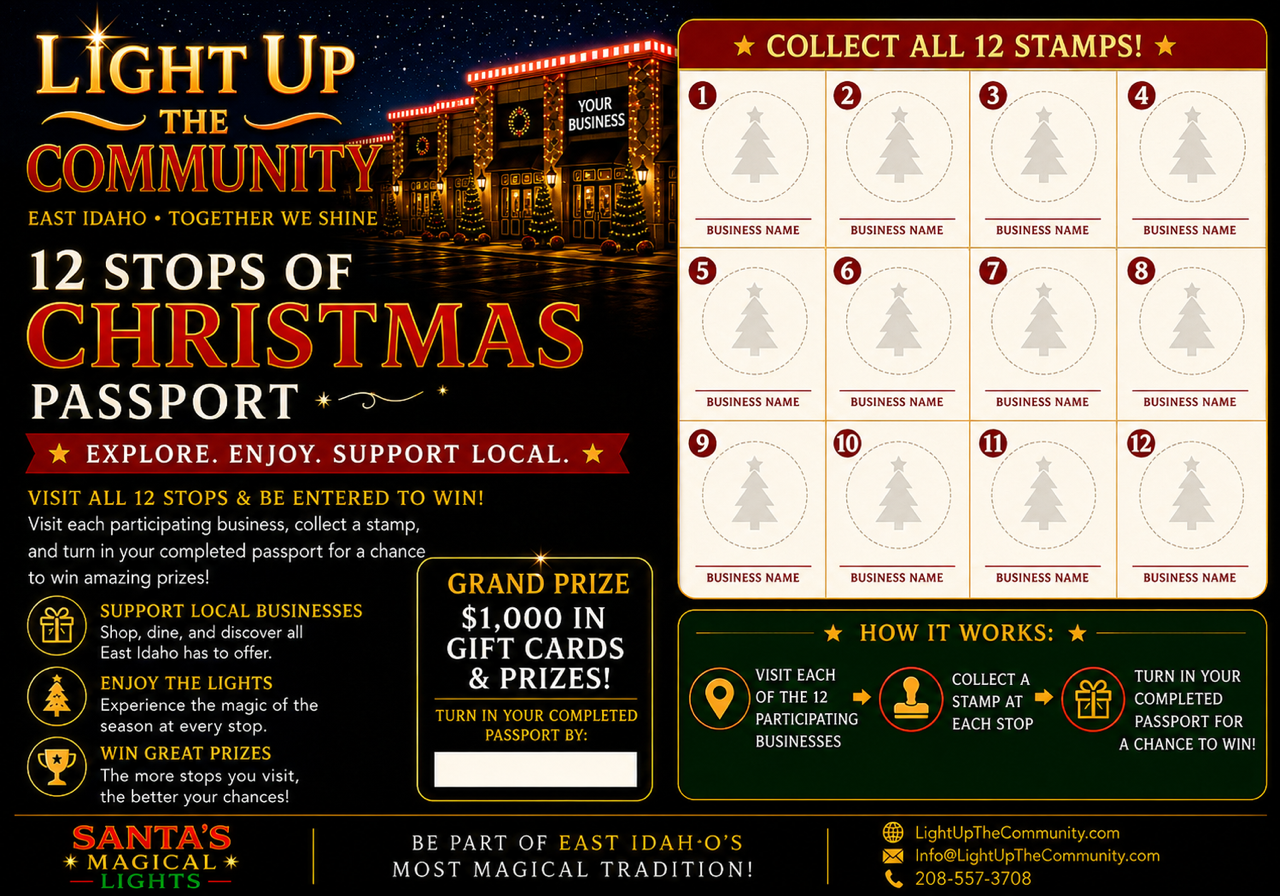 Example of the 12 Days of Christmas Passport card